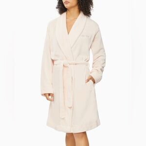Calvin Klein Light Pink Plush Bathrobe